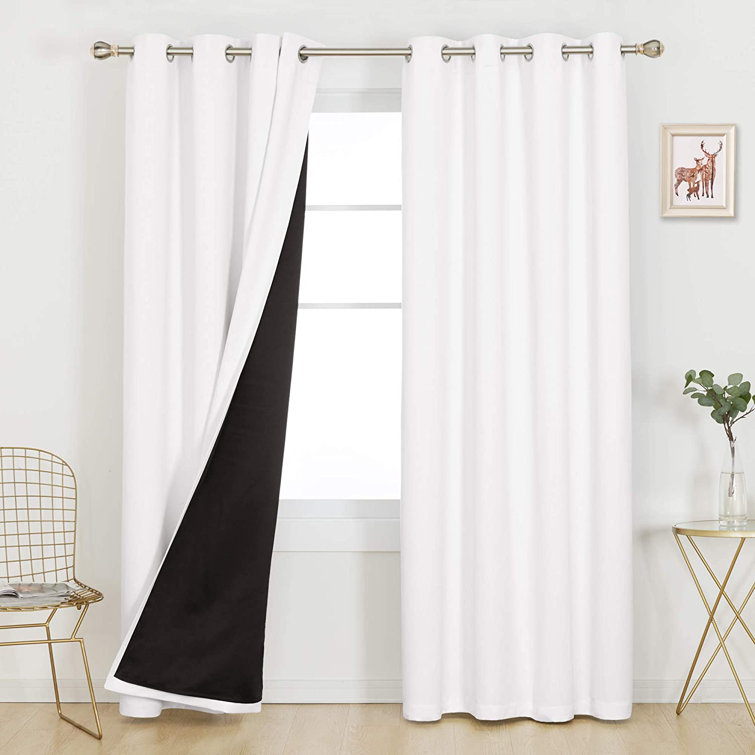 Deconovo 100 Percent Blackout with Liner Grommet Curtain Panel